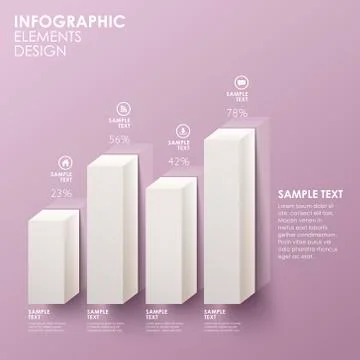 Abstract bar chart infographics Illustrazione stock