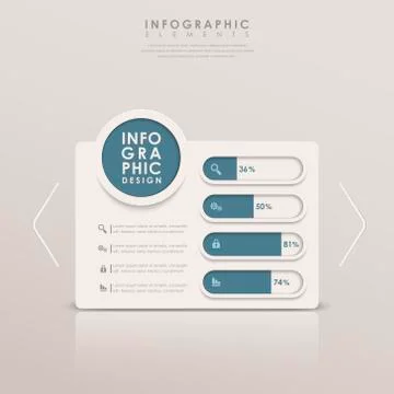 Abstract bar chart infographics Stock Illustration