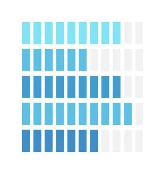 Abstract bar chart or equalizer isolated on white Stock Illustration