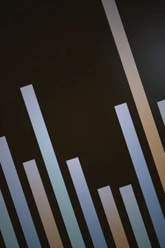 Abstract Bar Graph Dark Background Stock Illustration