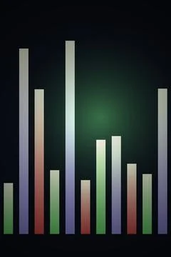 Abstract Bar Graph Data Visualization Stock Photos