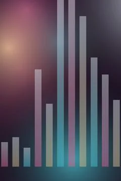 Abstract Bar Graph Gradient Background Stock Photos