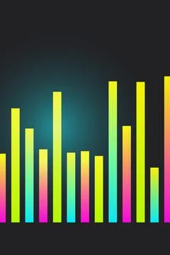 Abstract Bar Graph Spectrum Фото