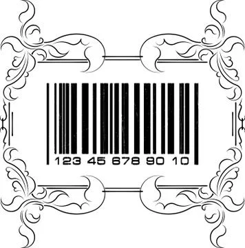 Abstract barcode with frame Stockillustratie