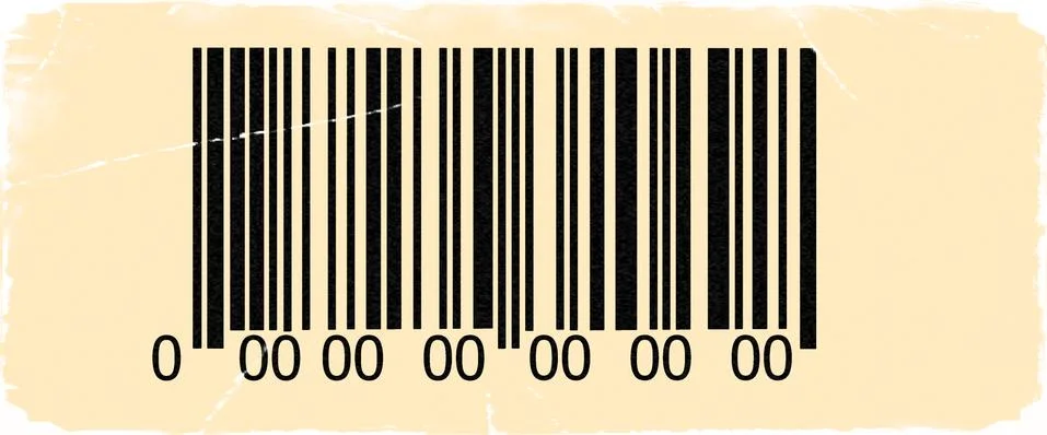 Abstract barcode security pattern 库存插图