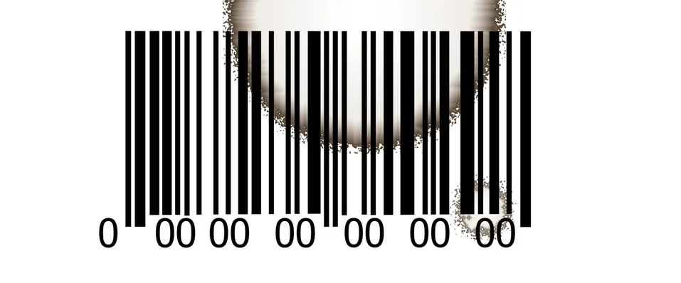 Abstract barcode security pattern  on white background 스톡 일러스트