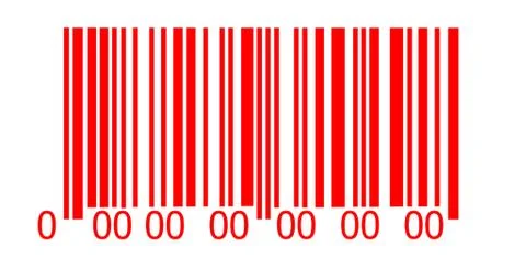 Abstract barcode security pattern  on white background Stockillustratie