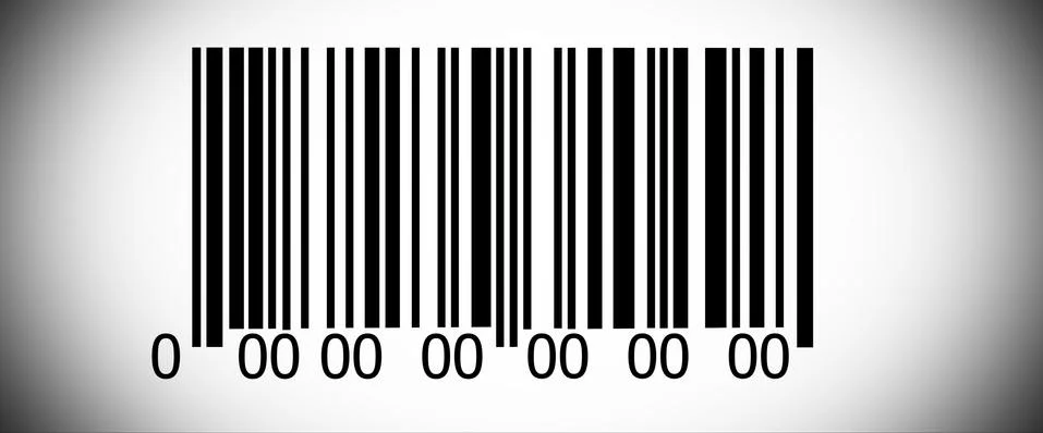 Abstract barcode security pattern  on white background Stock Illustration