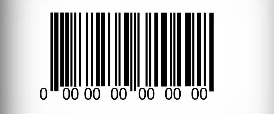 Abstract barcode security pattern  on white background Stock Illustration