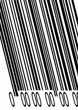 Abstract barcode security pattern  on white background Stock Illustration