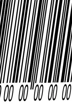 Abstract barcode security pattern  on white background Stock Illustration