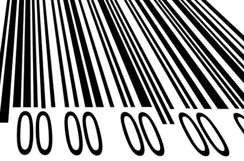 Abstract barcode security pattern  on white background 스톡 일러스트