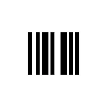 Abstract barcode symbol for retail and inventory design. Stock Illustration