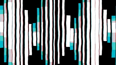 Abstract Barcode Vertical Lines Glitch Loop with RGB Split Effect 動画素材 344550169