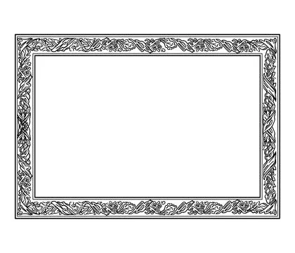Abstract baroque design element frame vector illustration Stock Illustration