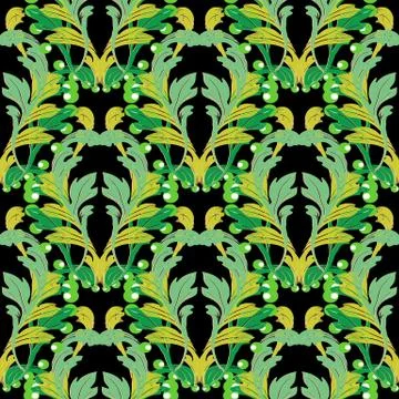 Abstract Baroque vector seamless pattern. イラスト素材