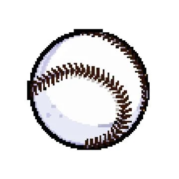 Abstract baseball ball pixel art vector illustration 스톡 일러스트