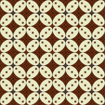 Abstract basic batik kawung pattern Stock Illustration