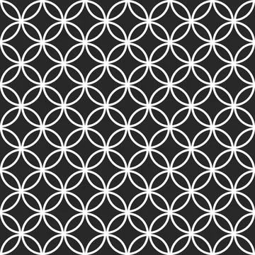 Abstract basic batik monochrome pattern Stock Illustration