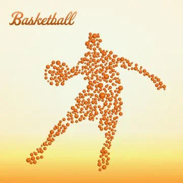 Abstract basketball player Stock Illustration