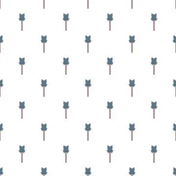 Abstract bat head pattern on white background Stock Illustration