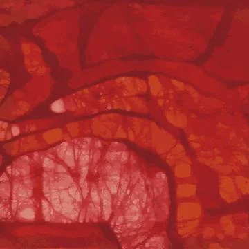 Abstract batik pattern with rich organic red colors. Stock Illustration