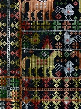 Abstract Batik Pattern Wallpaper Stock Photos