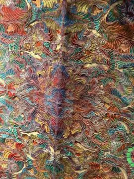 Abstract Batik Pattern Wallpaper Foto stock