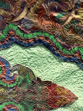 Abstract Batik Pattern Wallpaper Stock Photos