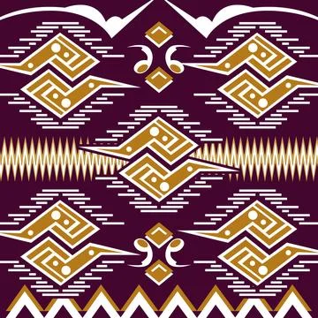 Abstract batik traditional geometric pattern design Stock Illustration