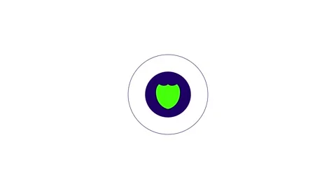 Abstract battery power charging with shield icon animated isolated on backg.. Stock Footage 263873804