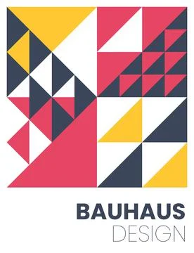 Abstract bauhaus elements shapes for use as cover or poster Stock Illustration