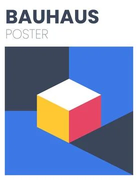 Abstract bauhaus elements shapes for use as cover or poster Stock Illustration