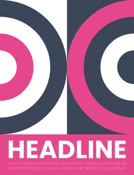 Abstract bauhaus elements shapes for use as cover or poster Stock Illustration