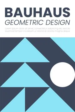 Abstract bauhaus elements shapes for use as banner cover or poster Stock Illustration