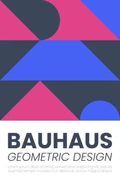 Abstract bauhaus elements shapes for use as banner cover or poster Stock Illustration