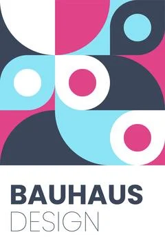Abstract bauhaus elements shapes for use as banner cover or poster Stock Illustration
