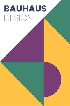 Abstract bauhaus elements shapes for use as banner or poster Stock Illustration
