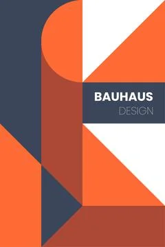 Abstract bauhaus elements shapes for use as banner or poster Stock Illustration