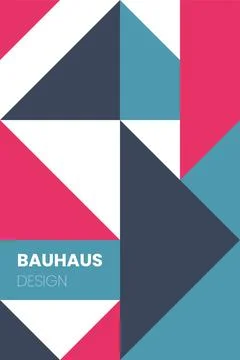 Abstract bauhaus elements shapes for use as banner or poster Stock Illustration
