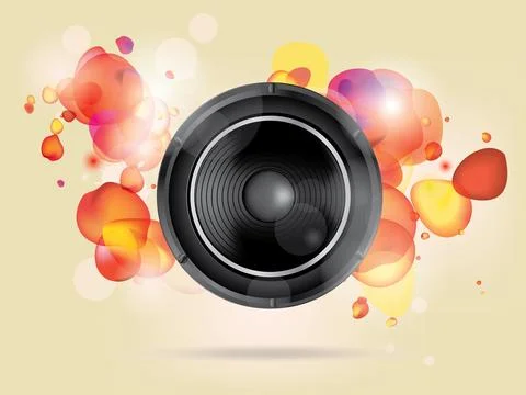 Abstract bckground with subwoofer Stock Illustration