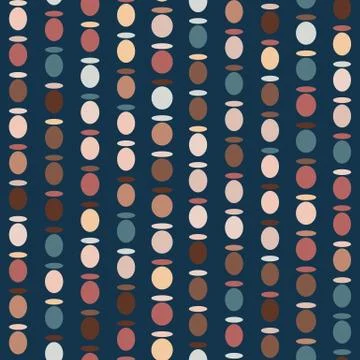 Abstract Bead Circle Texture. Vector Pattern Seamless Background. Vertical Stock Illustration