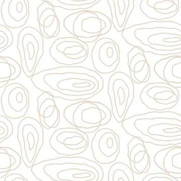 Abstract beaded lines in circles texture. Vector background seamless pattern Illustrazione stock