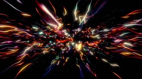 Abstract Beams Of Energy Stock Footage 175304181