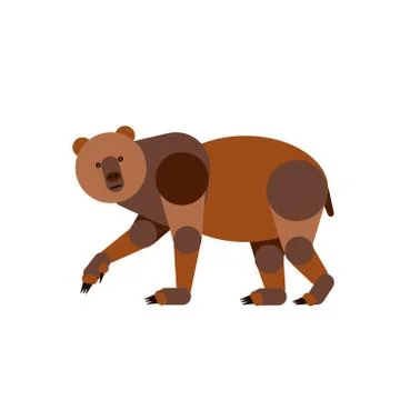 Abstract bear isolated on a white background. Vector illustration. Stock Illustration