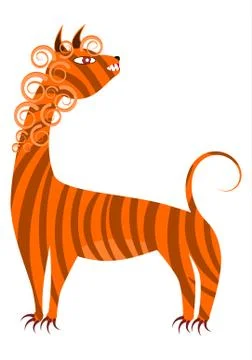 Abstract beast silhouette. Stock Illustration