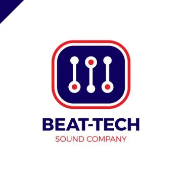 Abstract beat tech equalizer music logo box design in vector. 스톡 일러스트