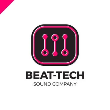 Abstract beat tech equalizer music logo box design in vector. 스톡 일러스트