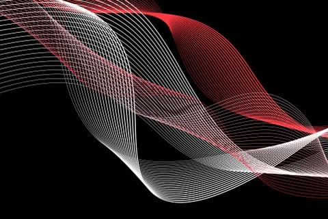 Abstract beautiful background with different waves Stock Illustration