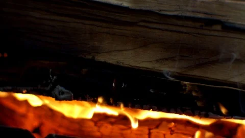 Abstract beautiful fire texture with flakes of spark Stock Footage 125124661